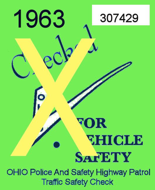 (image for) 1963 Ohio Safety Inspection Sticker